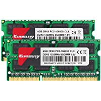 Kuesuny 8GB Kit (2x4GB) PC3 10600S DDR3 1333MHz 2RX8 Dual Rank PC2-10600 DDR3-1333 Sodimm 1.5V 204-pin Sdram Non-ECC…
